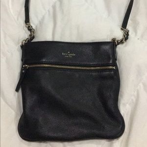 Kate Spade black leather crossbody bag